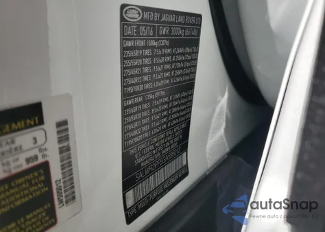 2016 Land Rover Range Rover Sport Hse из США, поврежденный, VIN SALWR2PF5GA595012